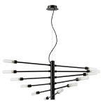 733127 Люстра RAGNO 12х40W G9 ЧЕРНЫЙ МАТОВЫЙ