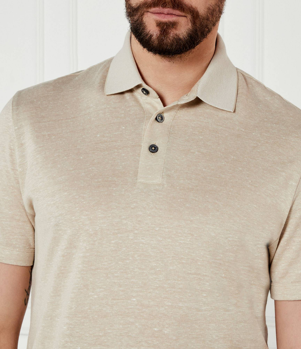 Поло H-Press 28 BOSS BLACK - бежевый(50537501)