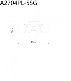 Накладная люстра Arte Lamp A2704PL-5SG