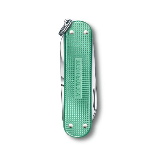 Складной нож Victorinox 0.6221.221G Minty Mint c клинком из стали X55CrMo14, рукоять алюминиевый сплав Alox