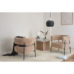 Кресло HugMe, букле, миндальное молоко