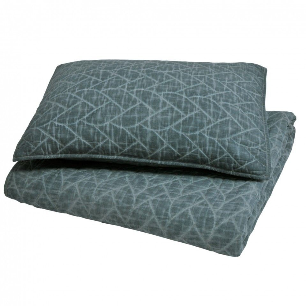 Покрывало 240x260 и наволочки 2шт Hamam Selanik зеленое Турция