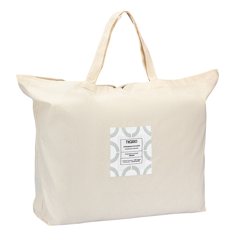 Покрывало стеганое solid dots серого цвета из коллекции essential, 230х250 см