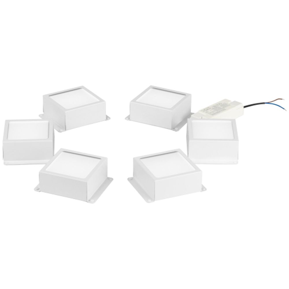 Светильник светодиодный ЭРА SPO-646-3-5K-W6 36Вт 5000К 3420Лм 89х89мм грильято 100х100 домино белый 6 кубиков драйвер