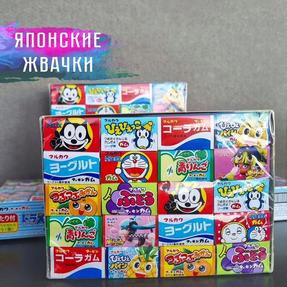 Жвачка Марукава Феликс Ассорти Блок 60шт  - Marukawa Felix