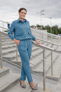 Брюки классические 2992ВЕ, ниагара #87Н022992ВЕ