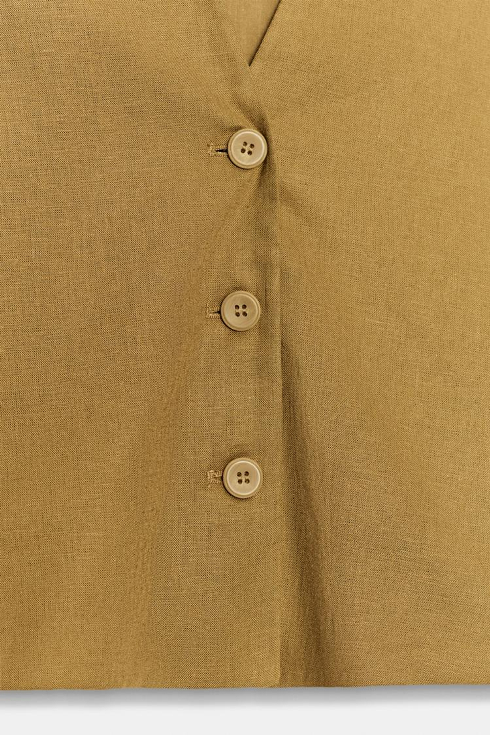 ZARA ЖИЛЕТ С ПУГОВИЦАМИ, ОХРА