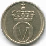 10 эре 1969 год. Норвегия (Улаф V). Пчела. Медно-никель, диаметр 15 мм. XF