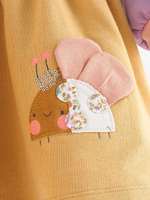 Платье для девочки Next 429-587, Светло-желтый, Сиреневый