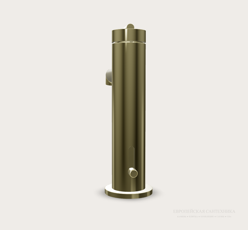 Смеситель для раковины Gessi Ingranaggio, однорычажный, с донным клапаном, цвет Brass PVD