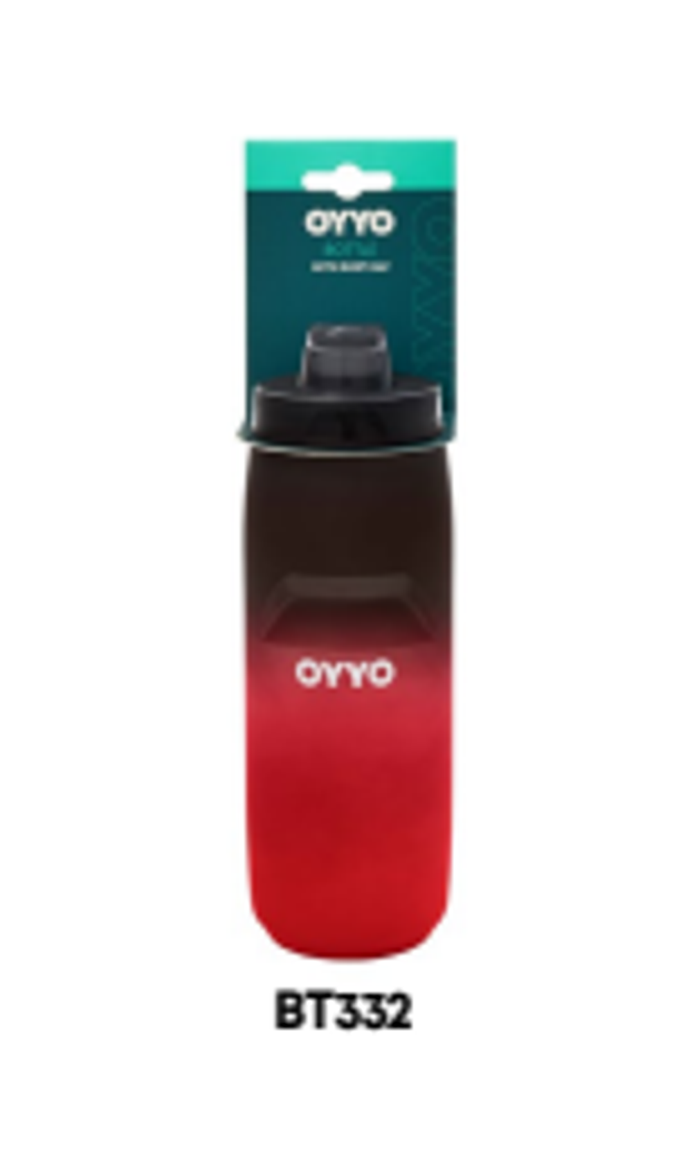 Фляга с крышкой OYYO, BT33, 750 мл, градиент, пищевой пластик ((), черно-красный)