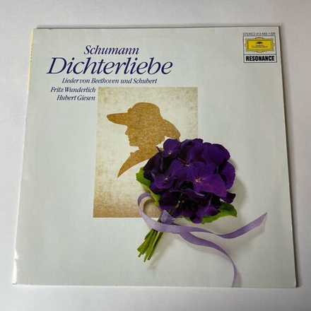 Винтажная виниловая пластинка LP Fritz Wunderlich, Hubert Giesen, Schumann: Dichterliebe, Beethoven Бетховен, Schubert Шуберт (Германия 1974) Deutsche Grammophon