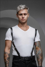 Портупея мужская Ra Style кожа черный M/L