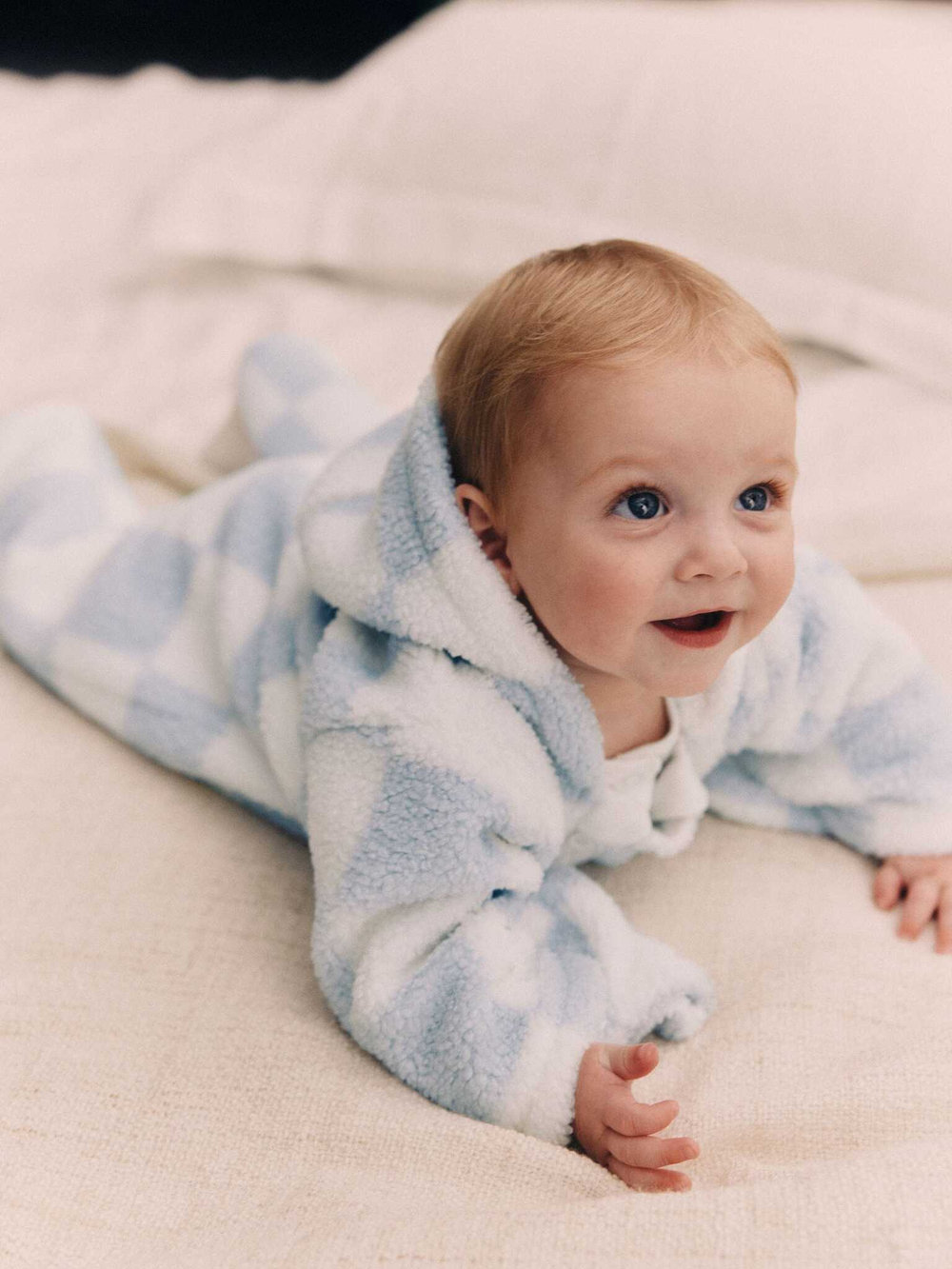 Комбинезон флисовый для малышей Next 286-894, Синий, Белый