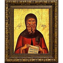 Антоний Великий Святой преподобный. Икона на холсте.
