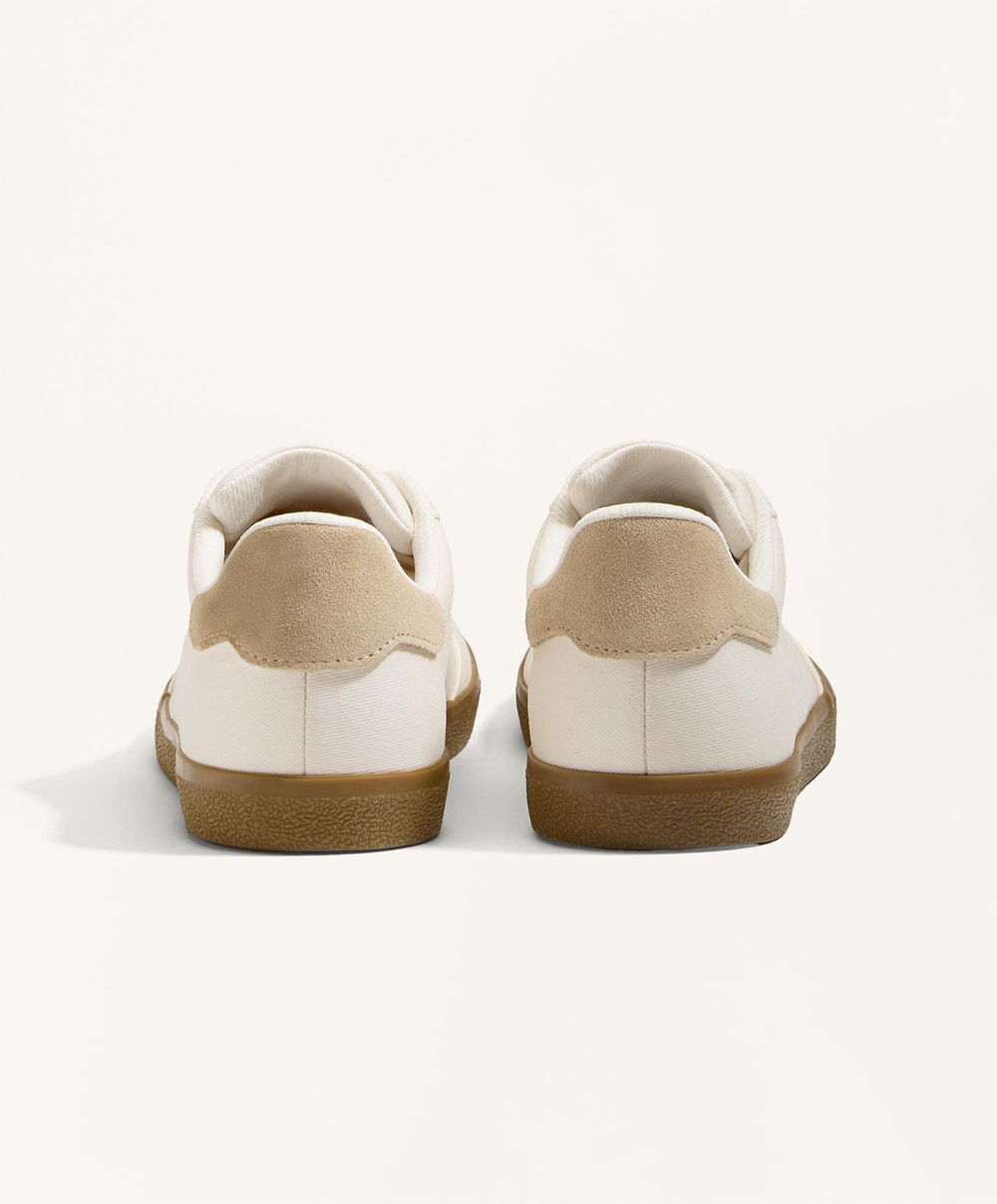 Oysho Кроссовки из натуральной кожи, экрю