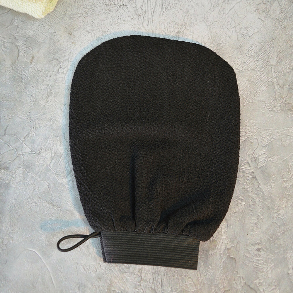 Мочалка массажная для пилинга BW, 20*14см, цвет черный