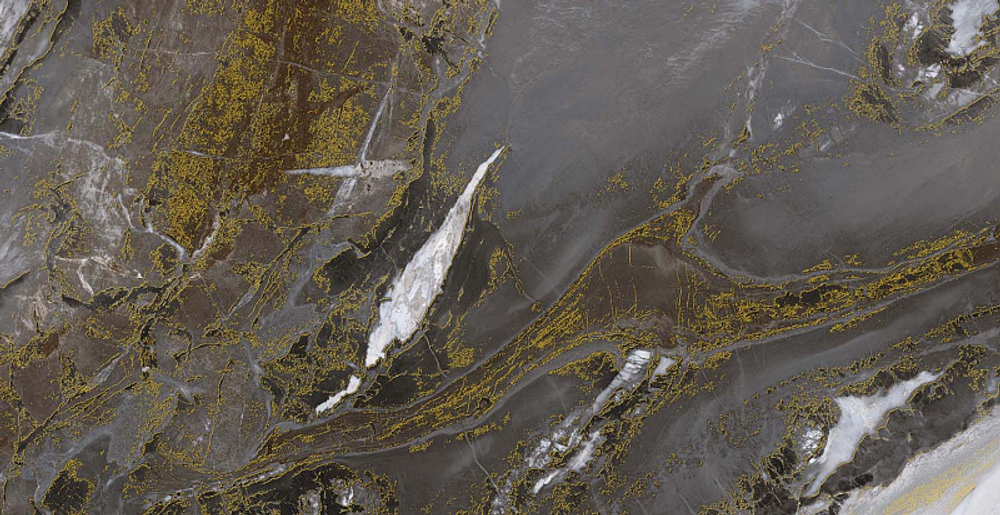 Плитка керамогранитная AZARIO RIVERSTONE GOLD 60x120 Carving (H18004011G)