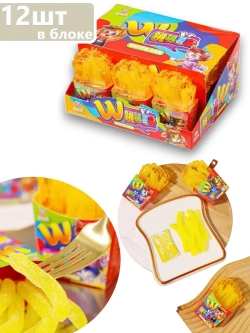 Жевательный мармелад Картофель Фри с шипучкой 65 г * 12 шт