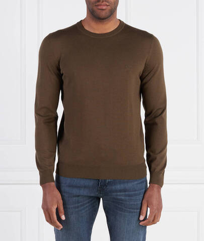 Хлопковый свитер botto-l BOSS BLACK - хаки(50476364)