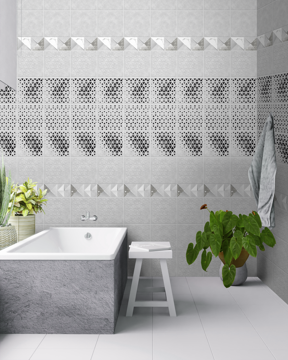 Панель ПВХ фотопечать с глиттером Кириана черный 2700х250мм