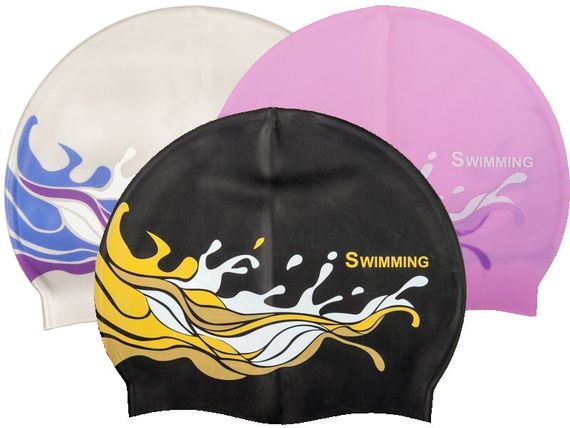 Шапочка для плавания Saeko CSP4 Wave серая