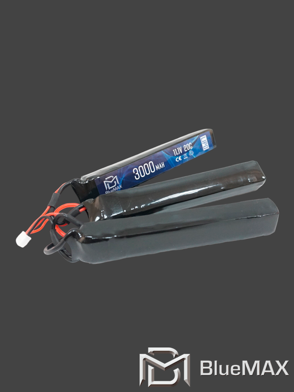 Аккумулятор BlueMAX Li-Po 11.1V 3000 mAh 20C Triple, Mini Tamiya (128x25x17.6 мм)