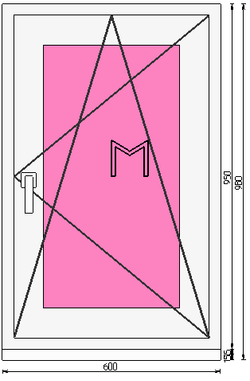 Пластиковое окно 950 х 600 ТермА Эко + Москитная сетка