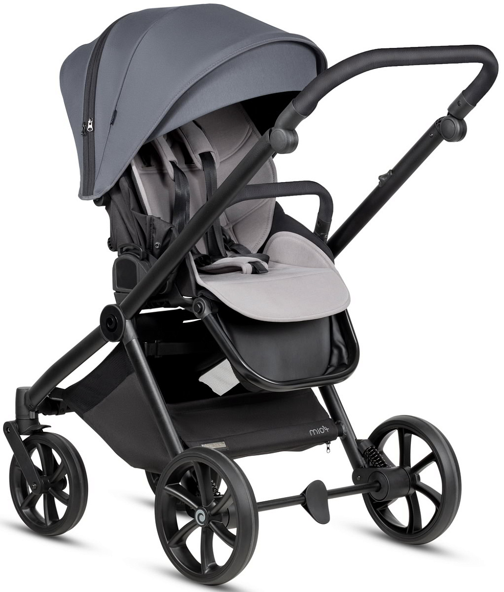 Детская коляска Tutis Mio 3 Plus Essential New 4 в 1 с автокреслом Elo Lux EduSky Black и базой 1622103 Dark Grey