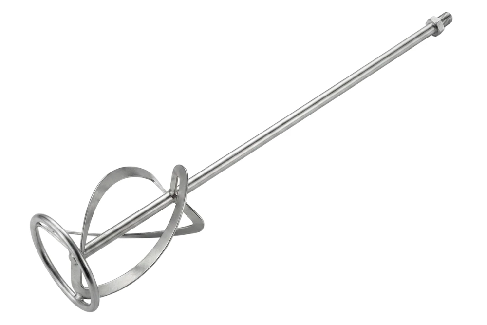 Насадка миксер 140х590 мм для легких растворов усиленная снизу вверх резьба М14 Профи FIT