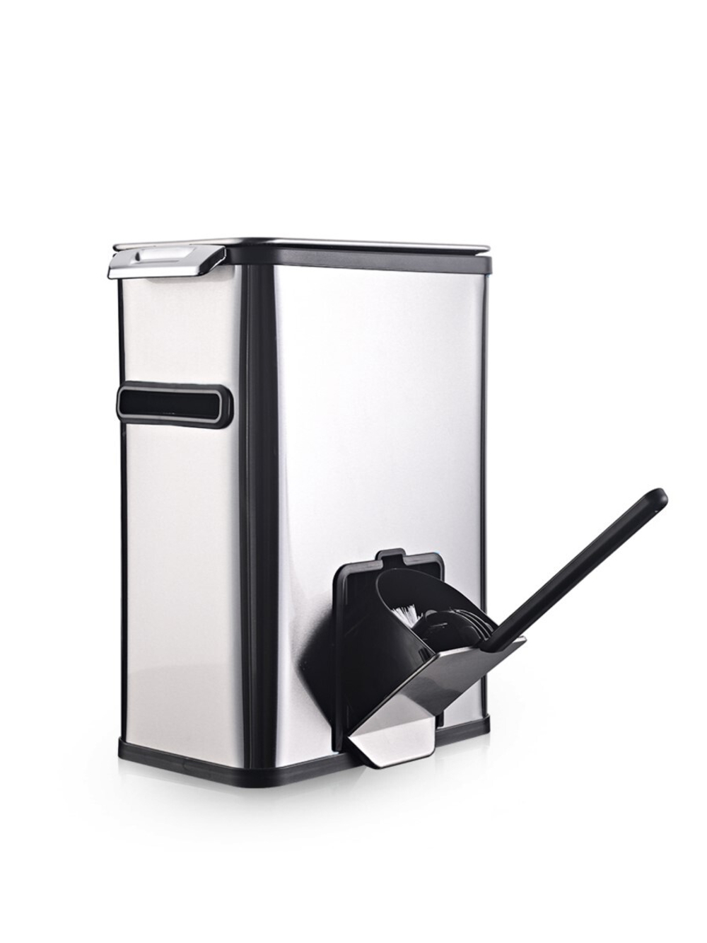 Ведро мусорное с ёршиком, внутр ведро, туалетная бумага, JAH-532, 7л (золотой)