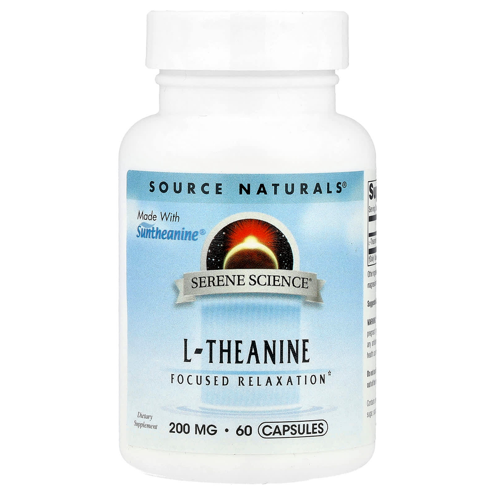 Source Naturals, Serene Science®, L-теанин, 200 мг, 60 капсул