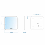 Зеркало MIXLINE "Стив-3" 700*685 (ШВ) сенсорный выключатель, часы + подогрев