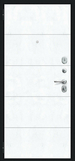 Граффити-1 Инсайд Букле черное/Snow Art 205*86 правое