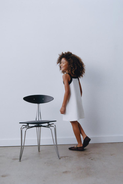 ZARA ПЛАТЬЕ С БАНТОМ, ЭКРЮ