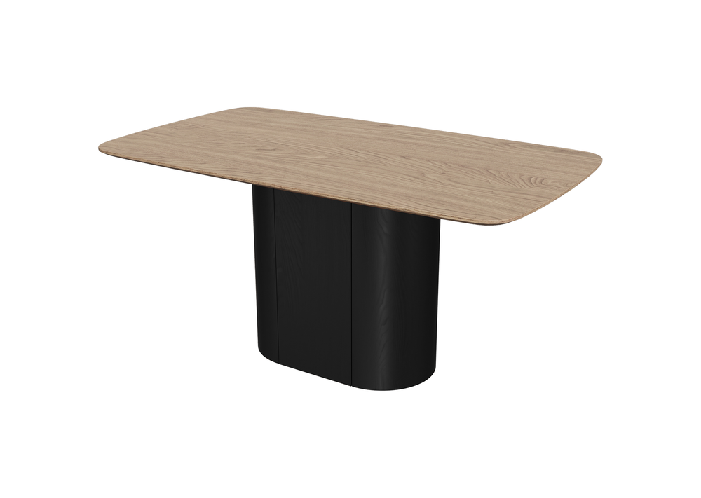Стол обеденный Type прямоугольный 160*90 см (натуральный дуб, черный)