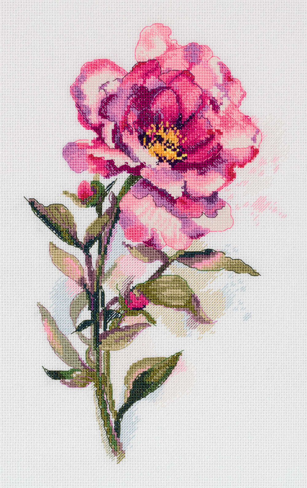 Набор для вышивания "PANNA"C-7364 "Акварельный пион" 19.5 х 29 см