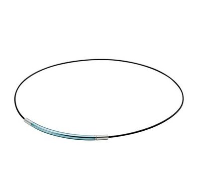 Ожерелье PHITEN RAKUWA NECKLACE WIRE EXTREME ROUND серо-голубое