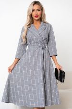 Платье в клетку (серый) Р11-1225/3 Nikol