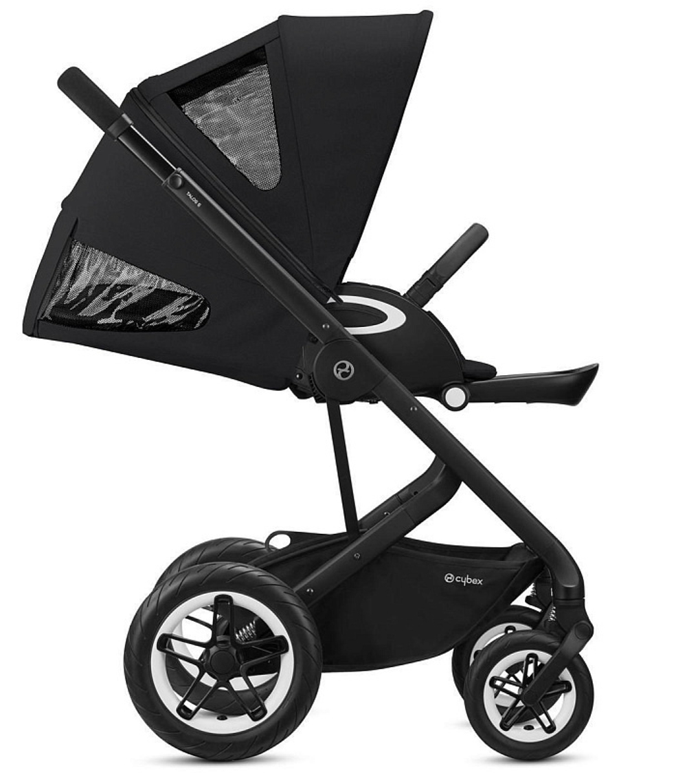 Коляска Cybex Talos S Lux BLK complete Cloud G Almond Beige Plus 3 в 1 Moon Black с дождевиками