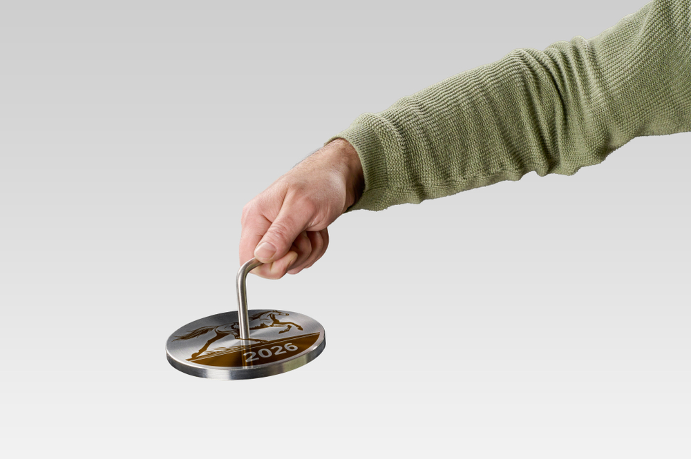 Пресс для гриля нержавеющий 13см 1кг Новогодний дизайн