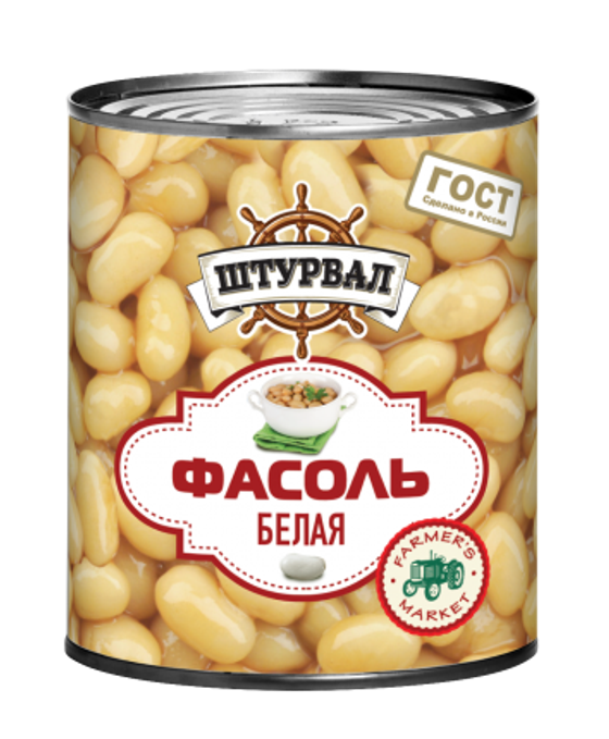 Фасоль белая в т/с ГОСТ 400 гр 12 шт