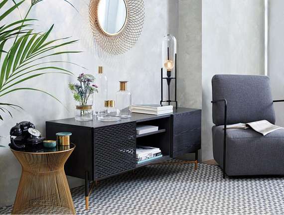 Журнальный столик Jolene Ø40 см золото