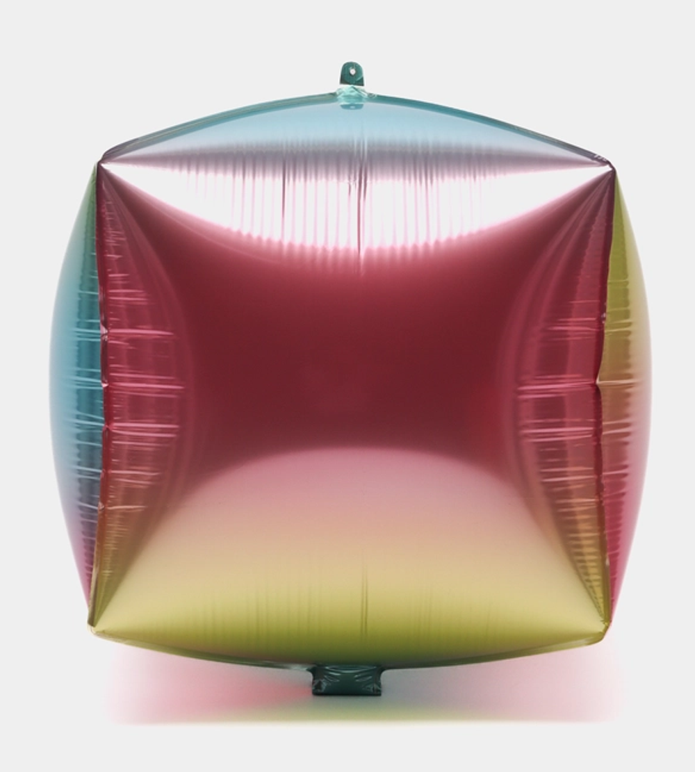 Шар (25х27см) фольгированный/ Куб/ Градиент/ 1 шт М096