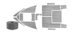 Комплект палубного покрытия для Феникс 560, тик темно-серый, Marine Rocket