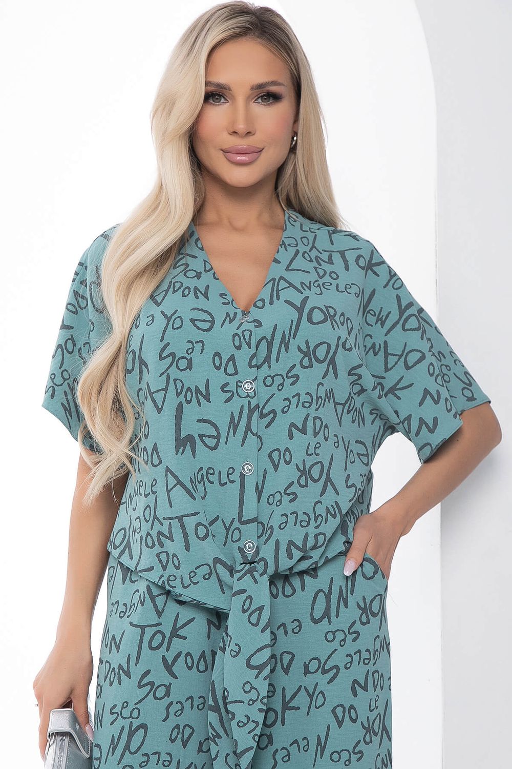 Костюм Чистый лист НЬЮ (бирюзовый) К15902-7М LT Collection