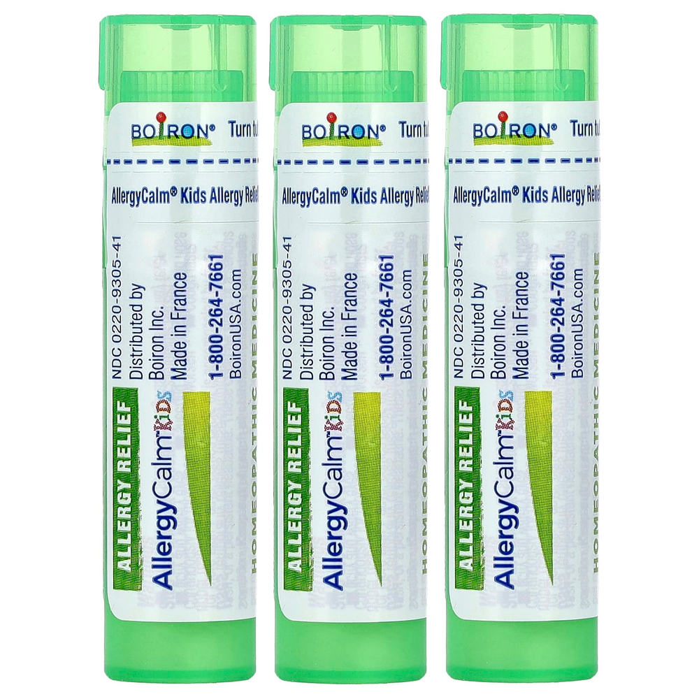 Boiron, AllergyCalm™ для детей, для детей от 2 лет, 3 тюбика по 80 гранул