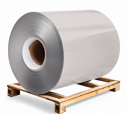 Сталь оцинкованная 0,7х1250х3000 мм RAL 7047 светло-серый Грунт обр.стороны / защ.пленка