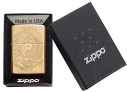 Зажигалка High Polish Brass Tiger and Dragon Design ZIPPO 49024