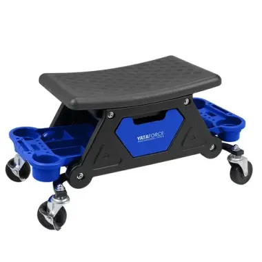 Стул пластиковый передвижной с выдвижным ящиком и пластиковыми ложементами (г/п 130кг, сиденье 450х250мм, ящик 225х210х125мм, ложемент 260х250х50мм) YATAFORCE YF-F-TRH6800